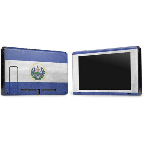 El Salvador Flag Distressed Nintendo Switch Bundle Skin